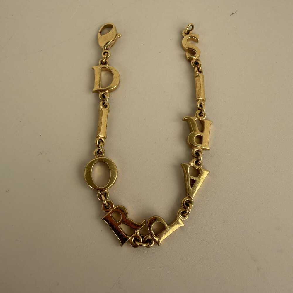Christian Dior "DIOR PARIS" spell-out logo link bracelet